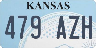 KS license plate 479AZH