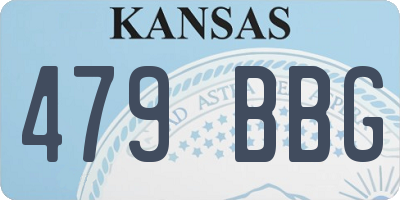 KS license plate 479BBG