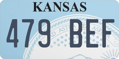 KS license plate 479BEF