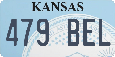 KS license plate 479BEL