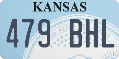 KS license plate 479BHL