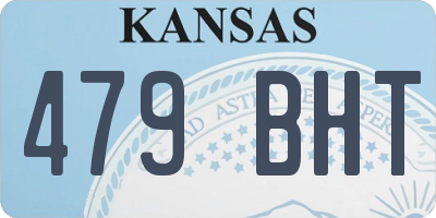 KS license plate 479BHT