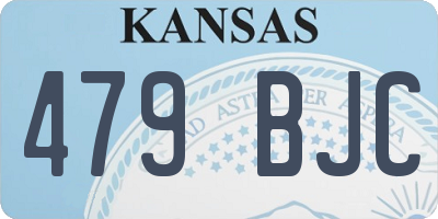KS license plate 479BJC