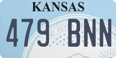 KS license plate 479BNN