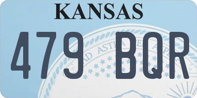 KS license plate 479BQR