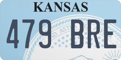 KS license plate 479BRE