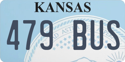 KS license plate 479BUS