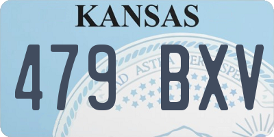 KS license plate 479BXV
