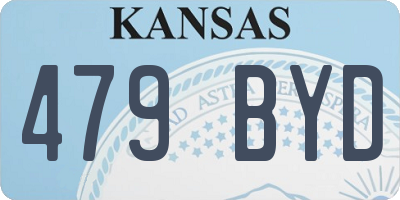 KS license plate 479BYD