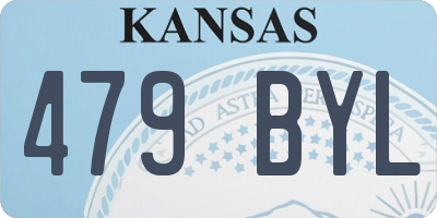 KS license plate 479BYL