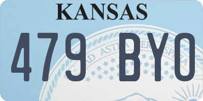 KS license plate 479BYO