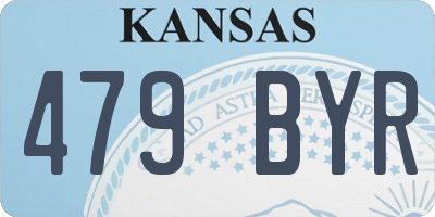 KS license plate 479BYR