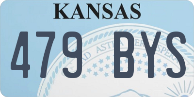KS license plate 479BYS