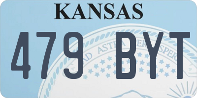 KS license plate 479BYT