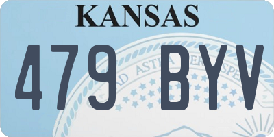 KS license plate 479BYV