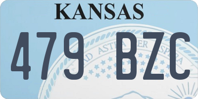 KS license plate 479BZC
