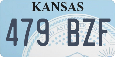 KS license plate 479BZF