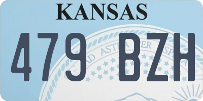 KS license plate 479BZH