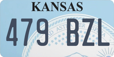 KS license plate 479BZL