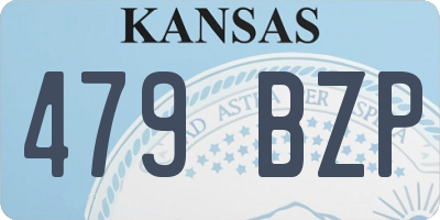 KS license plate 479BZP