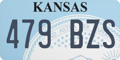 KS license plate 479BZS