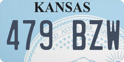 KS license plate 479BZW