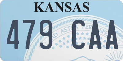 KS license plate 479CAA