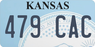KS license plate 479CAC