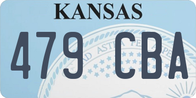 KS license plate 479CBA