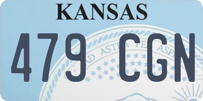 KS license plate 479CGN