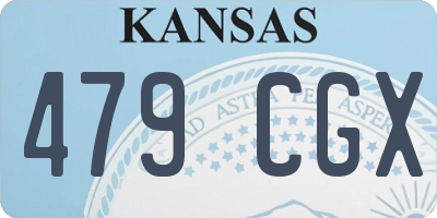 KS license plate 479CGX
