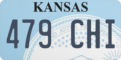 KS license plate 479CHI
