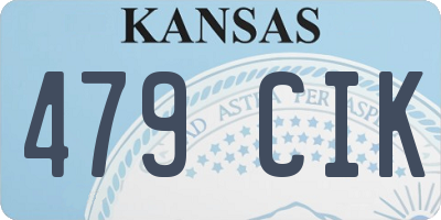 KS license plate 479CIK