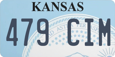 KS license plate 479CIM