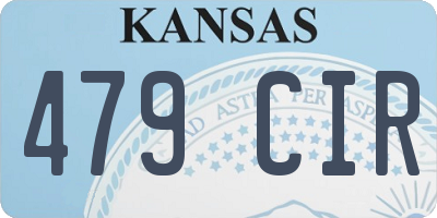 KS license plate 479CIR