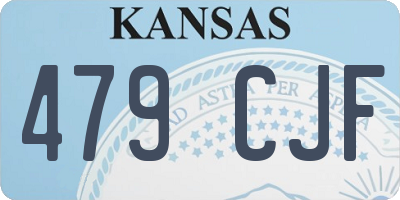 KS license plate 479CJF