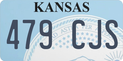 KS license plate 479CJS