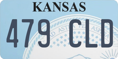 KS license plate 479CLD