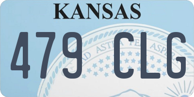 KS license plate 479CLG