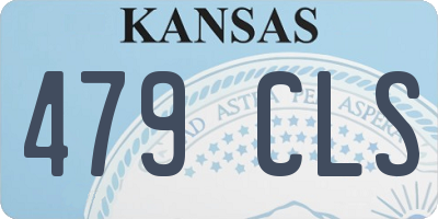 KS license plate 479CLS