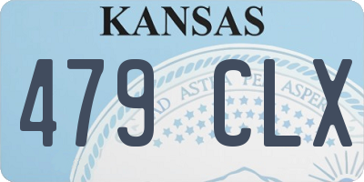KS license plate 479CLX