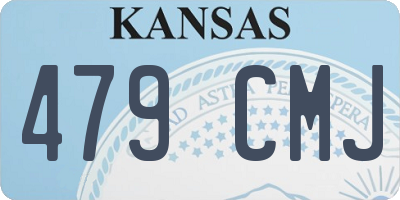 KS license plate 479CMJ