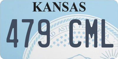 KS license plate 479CML