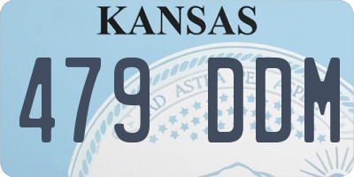 KS license plate 479DDM