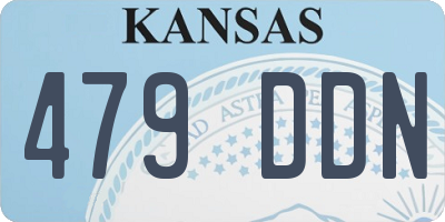 KS license plate 479DDN