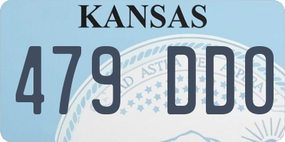 KS license plate 479DDO