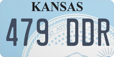KS license plate 479DDR