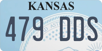 KS license plate 479DDS