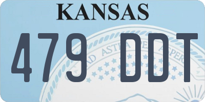 KS license plate 479DDT