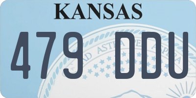 KS license plate 479DDU